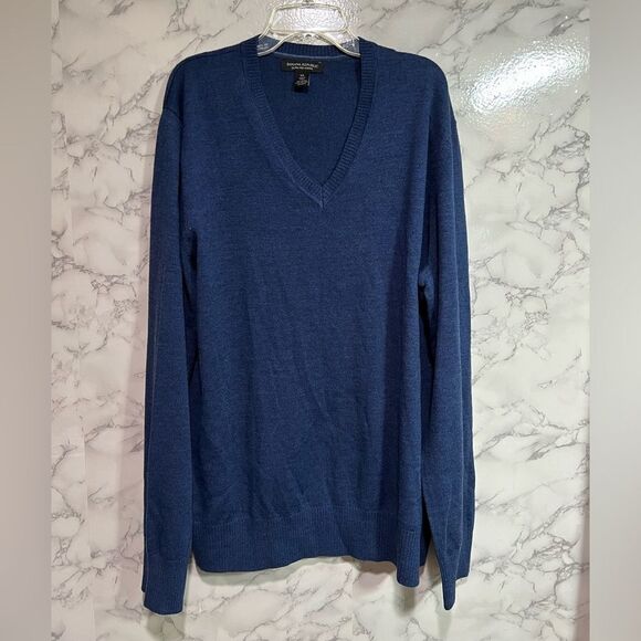 Banana Republic Extra Fine Merino Wool V Neck Sweater Size XL